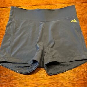 Tracksmith blue Athletic Shorts with Gold Logo